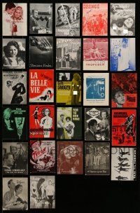 6h215 LOT OF 27 DANISH PROGRAMS FROM NON-U.S. MOVIES '50s-60s many different images & art!