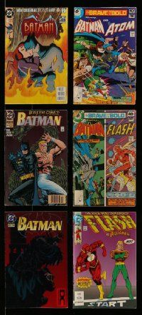 6h134 LOT OF 6 BATMAN AND FLASH COMIC BOOKS '70s-90s also includes The Atom, Flash & Aquaman!