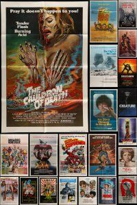 6h009 LOT OF 46 FOLDED ONE-SHEETS '80s great images from a variety of different movies!