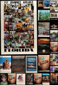 6h287 LOT OF 25 UNFOLDED TRAVEL POSTERS '70s-90s a variety of images of different countries!