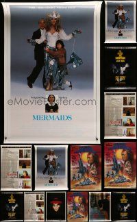 6h419 LOT OF 21 UNFOLDED MOSTLY SINGLE-SIDED MOSTLY 27X41 ONE-SHEETS WITH 3 OF EACH '80s-90s