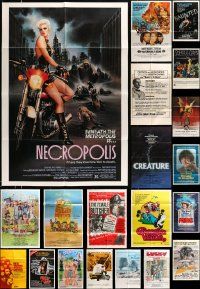 6h006 LOT OF 49 FOLDED ONE-SHEETS '70s-80s great images from a variety of different movies!
