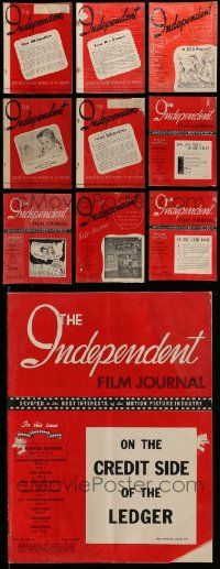 6h091 LOT OF 10 INDEPENDENT FILM JOURNAL 1940S EXHIBITOR MAGAZINES '40s filled with images & info!
