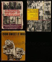 6h176 LOT OF 3 HARDCOVER BOOKS '60s A Pictorial History of Vaudeville, How Sweet It Was & more!
