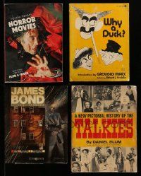 6h181 LOT OF 4 SOFTCOVER MOVIE BOOKS '60s-80s Horror Movies, Marx Bros, James Bond, Talkies!