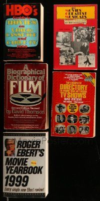 6h180 LOT OF 5 SOFTCOVER MOVIE BOOKS '80s-90s Biographical Dictionary of Film, musicals & more!