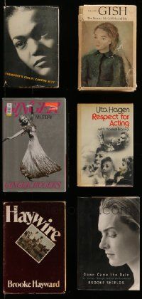 6h169 LOT OF 6 ACTRESS AUTOBIOGRAPHY HARDCOVER BOOKS '50s-00s Ginger Rogers, Earth Kitt & more!