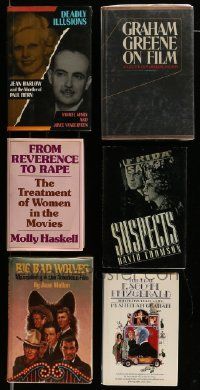 6h168 LOT OF 6 HARDCOVER MOVIE BOOKS '70s-90s Jean Harlow, Graham Greene, F. Scott Fitzgerald