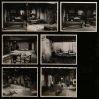 6h246 LOT OF 6 BAMBOO PRISON SET REFERENCE 8X10 STILLS '54 images of hut & classroom interiors!