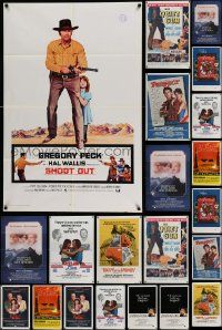 6h022 LOT OF 21 FOLDED ONE-SHEETS '50s-80s great images from a variety of different movies!