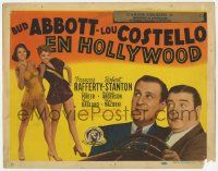 6j568 ABBOTT & COSTELLO IN HOLLYWOOD Spanish/U.S. TC '45 great image of Bud & Lou + two sexy ladies!