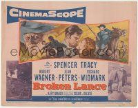 6j594 BROKEN LANCE TC '54 art of Spencer Tracy, Robert Wagner, Jean Peters & Richard Widmark!