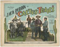 6j598 CACTUS TRAILS TC '25 cowboy Jack Perrin standing by wagon pulled by oxen!