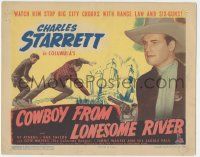 6j611 COWBOY FROM LONESOME RIVER TC '44 Charles Starrett stops big city crooks w/range law & 6-guns!