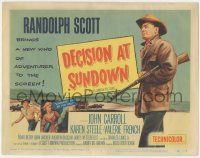 6j624 DECISION AT SUNDOWN TC '57 Randolph Scott brings a new kind of adventurer to the screen!