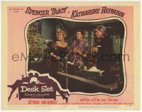 6j138 DESK SET LC #8 '57 Spencer Tracy with Katharine Hepburn & Joan Blondell by Christmas tree!