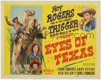 6j641 EYES OF TEXAS TC '48 Roy Rogers King of the Cowboys & Trigger, smartest horse in the movies!