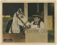 6j178 FIGHTING BUCKAROO LC '26 cowboy Buck Jones staring lovingly at his horse, lost film!