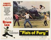 6j182 FISTS OF FURY LC #7 '73 every limb of Bruce Lee's body a lethal weapon, great action image!