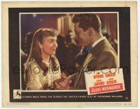 6j193 GLASS MENAGERIE LC #5 '50 Jane Wyman thinks she loves Kirk Douglas, Tennessee Williams!