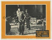 6j202 GREEN BERETS LC #6 '68 close up of John Wayne running with gun in the Vietnam War!
