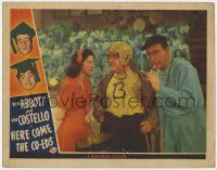 6j215 HERE COME THE CO-EDS LC '45 football player Lou Costello, coach Bud Abbott & Peggy Ryan c/u!