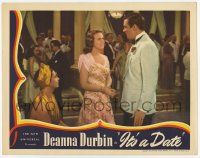 6j261 IT'S A DATE LC '40 Deanna Durbin looks lovingly at Walter Pidgeon who's with Kay Francis!