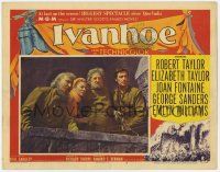 6j263 IVANHOE LC #7 '52 Robert Taylor, Joan Fontaine, Finlay Currie & Felix Aylmer on balcony!