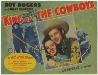6j718 KING OF THE COWBOYS TC '43 great romantic close up of Roy Rogers & pretty Peggy Moran!