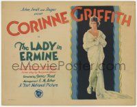 6j722 LADY IN ERMINE TC '27 Corrine Griffith clad only in fur sells herself to save husband, lost!