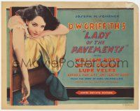 6j724 LADY OF THE PAVEMENTS TC '29 D.W. Griffith, sexy Lupe Velez on bed, music by Irving Berlin!