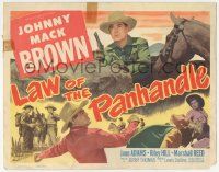 6j735 LAW OF THE PANHANDLE TC '50 Texas cowboy Johnny Mack Brown & pretty Jane Adams!