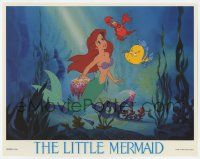 6j300 LITTLE MERMAID LC '89 Disney underwater cartoon, great image of Ariel, Sebastian & Flounder!