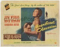 6j752 MAGNIFICENT OBSESSION TC '54 blind Jane Wyman with Rock Hudson, Douglas Sirk classic!