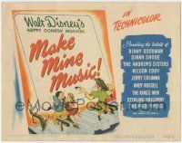 6j323 MAKE MINE MUSIC TC '46 Disney full-length feature cartoon, art of Casey at the Bat on piano!