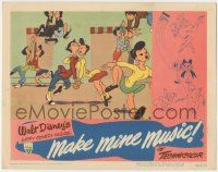 6j324 MAKE MINE MUSIC LC '46 Disney, cartoon image of teenagers jitterbugging at school dance!