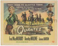 6j807 QUANTEZ TC '57 art of Fred MacMurray & sexy Dorothy Malone with torn shirt!