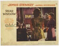6j405 REAR WINDOW LC #2 '54 Alfred Hitchcock, Jimmy Stewart, Grace Kelly & Ritter look out window!