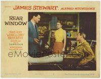 6j407 REAR WINDOW LC #5 '54 Alfred Hitchcock, Wendell Corey talks to Grace Kelly & Jimmy Stewart!