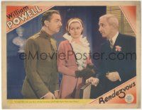 6j410 RENDEZVOUS LC '35 Rosalind Russell hears Hinds tell William Powell he needs to go overseas!