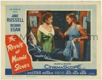 6j412 REVOLT OF MAMIE STOVER LC #4 '56 c/u of sexy Jane Russell threatening Joan Leslie by car!