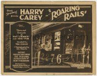 6j828 ROARING RAILS TC '24 close up of Harry Carey & Edith Roberts onboard runaway train!