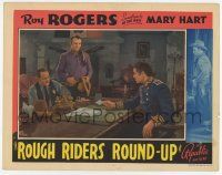 6j429 ROUGH RIDERS' ROUND-UP LC '39 Roy Rogers & guy wearing badge in Duncan Renaldo's office!