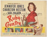 6j840 RUBY GENTRY TC '53 sleazy bad girl Jennifer Jones, Charlton Heston, directed by King Vidor!