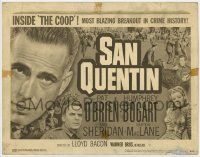 6j847 SAN QUENTIN TC R50 Humphrey Bogart, Ann Sheridan, Pat O'Brien, prison break!