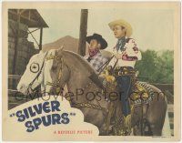 6j466 SILVER SPURS LC '43 close up of Roy Rogers riding Trigger by Smiley Burnette!
