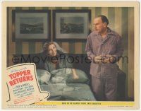 6j517 TOPPER RETURNS LC '41 Roland Young is shocked to see sexy ghost Joan Blondell in his bed!