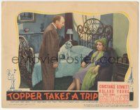 6j518 TOPPER TAKES A TRIP LC '39 Roland Young & Asta the dog stare at ghost Constance Bennett!