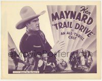 6j937 TRAIL DRIVE TC R48 great images of tough cowboy Ken Maynard fighting bad guys!