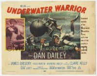 6j959 UNDERWATER WARRIOR TC '58 cool TC art of underwater demolition team scuba diver Dan Dailey